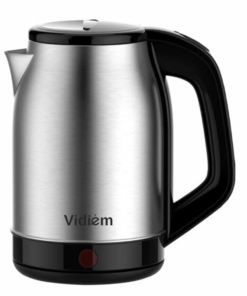 Vidiem Chrome 1.8 litre Cool touch electric Kettle with Auto cut off | Wider Mouth | 360 Degree Detachable Power Base |304 -Stainless Steel Inner Body | (Black, 1500 Watt)